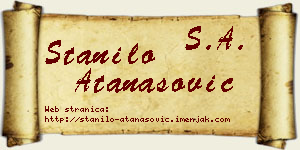 Stanilo Atanasović vizit kartica